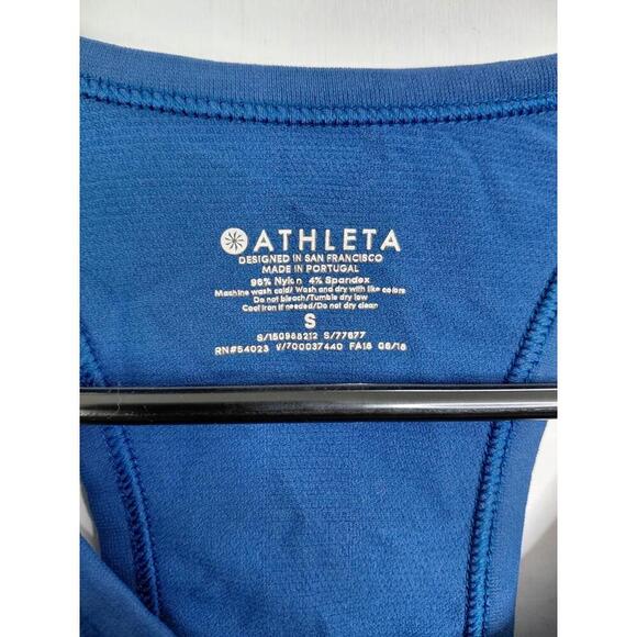 Athleta Top Womens S Speedlight Seamless Tank Royal Blue Workout Yoga Running - Picture 5 of 6
